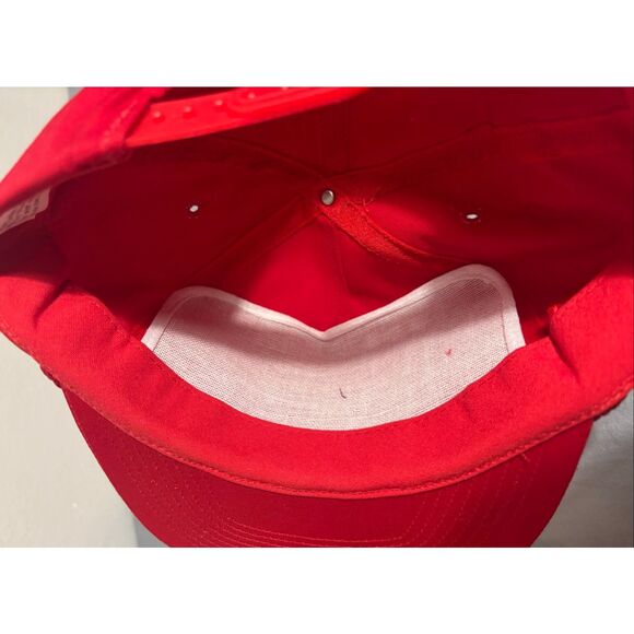 Vintage Bobcat Equipment Logo Rope Strapback Trucker Hat Cap Red Adjustable - Picture 9 of 9